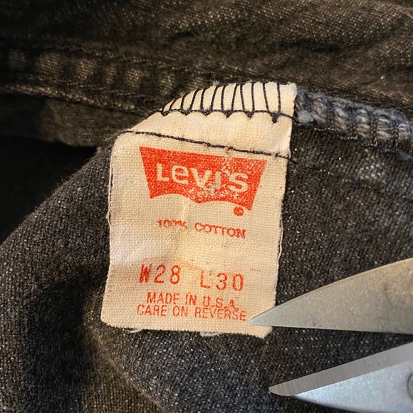 Vintage Levi’s 550 W28 L30 Washed Black High Rise Tapered Women - Picture 6 of 15